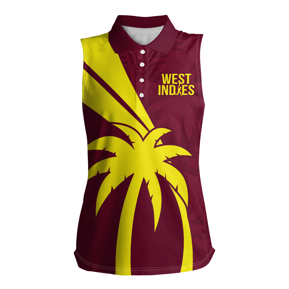 West Indies Cricket World Cup 2024 Women Sleeveless Polo Shirt Windies Make Champions - Wonder Print Shop