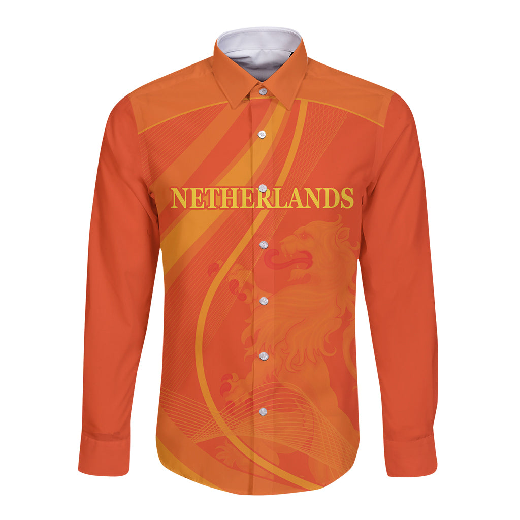 Netherlands Cricket World Cup 2024 Long Sleeve Button Shirt The Flying Dutchmen Make Champions