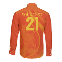 Netherlands Cricket World Cup 2024 Long Sleeve Button Shirt The Flying Dutchmen Make Champions - Wonder Print Shop