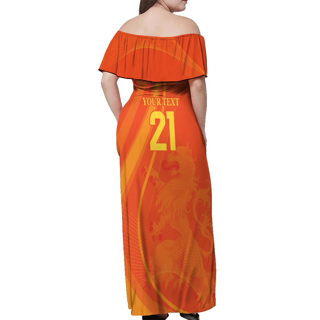 Netherlands Cricket World Cup 2024 Off Shoulder Maxi Dress The Flying Dutchmen Make Champions - Wonder Print Shop