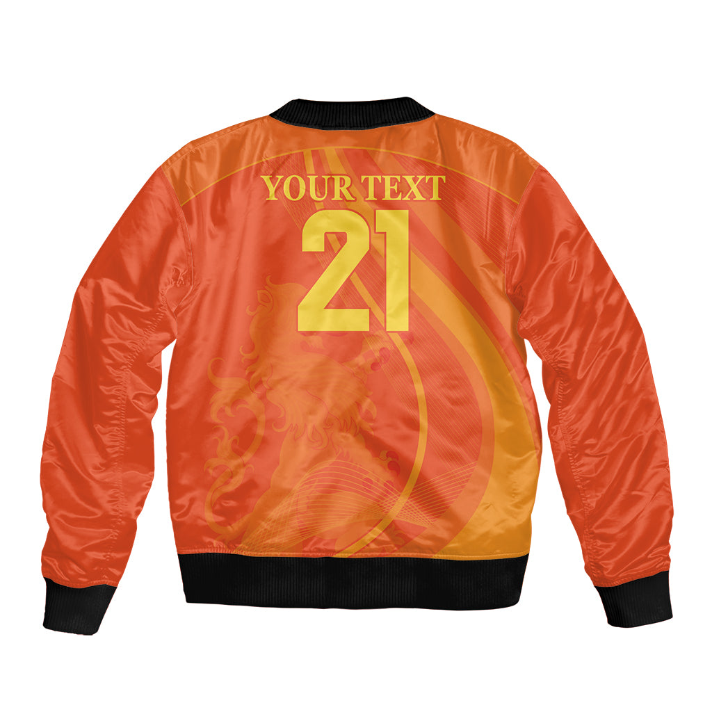 Netherlands Cricket World Cup 2024 Sleeve Zip Bomber Jacket The Flying Dutchmen Make Champions - Wonder Print Shop