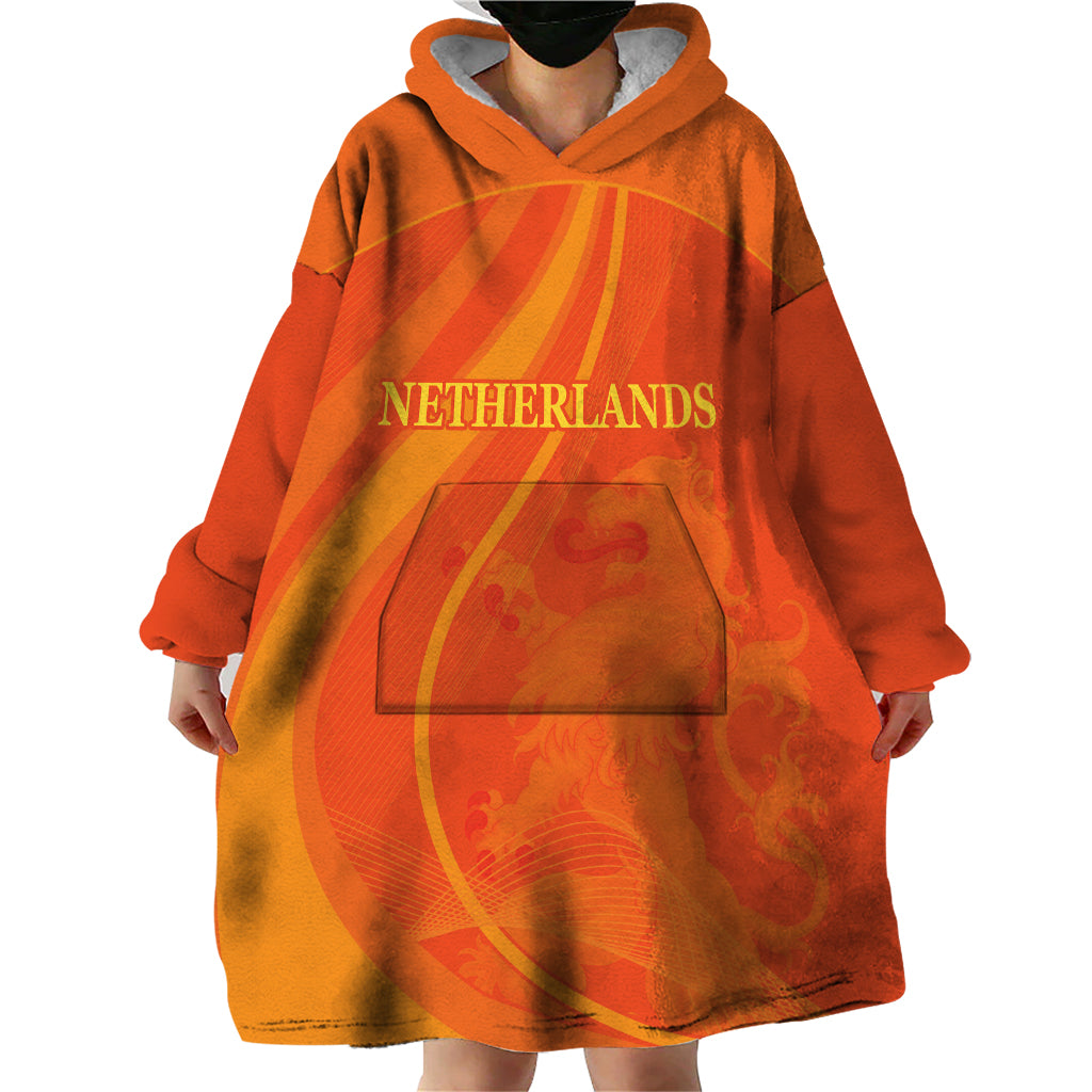 Netherlands Cricket World Cup 2024 Wearable Blanket Hoodie The Flying Dutchmen Make Champions - Wonder Print Shop