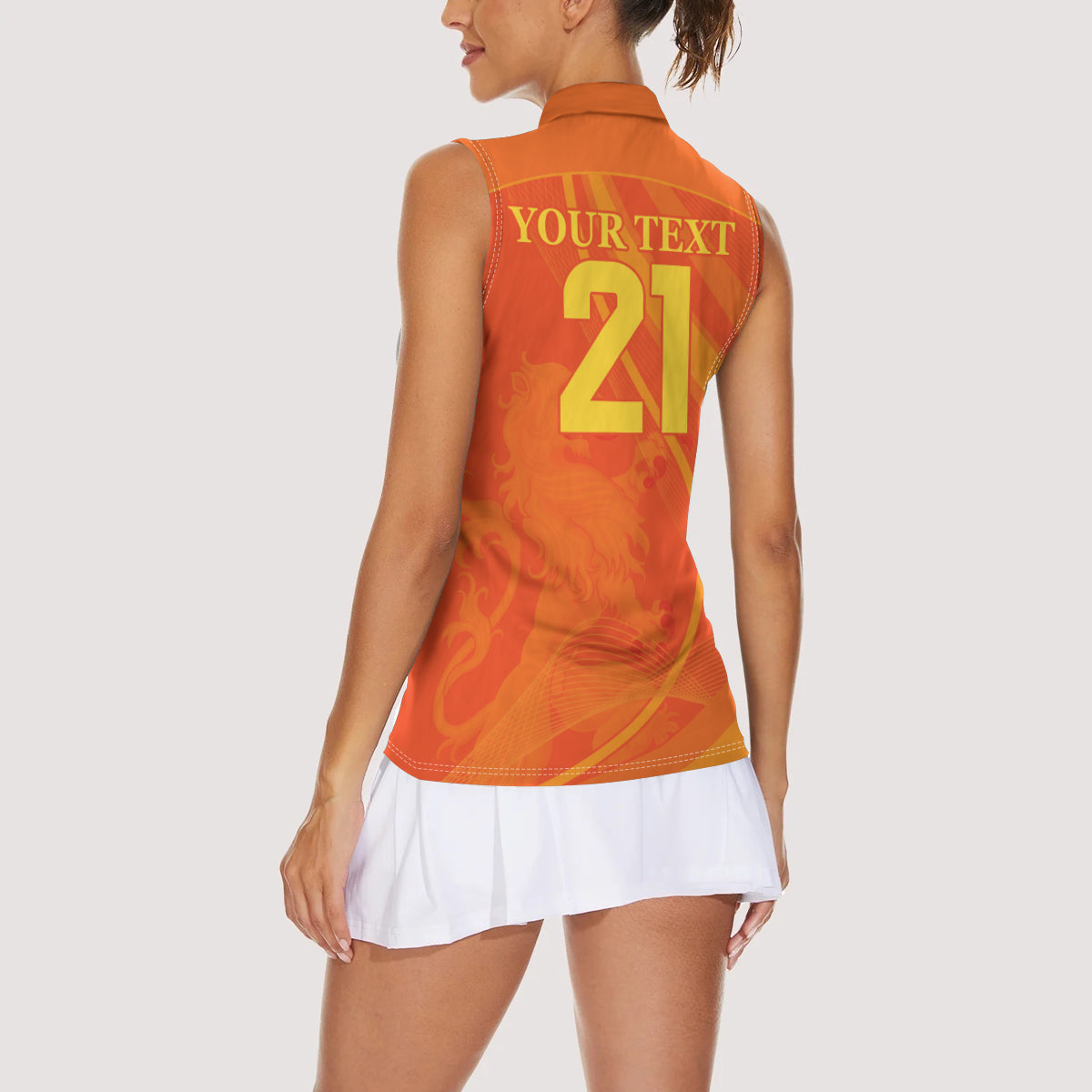 Netherlands Cricket World Cup 2024 Women Sleeveless Polo Shirt The Flying Dutchmen Make Champions - Wonder Print Shop