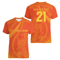 Netherlands Cricket World Cup 2024 Women V-Neck T-Shirt The Flying Dutchmen Make Champions - Wonder Print Shop
