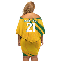 South Africa Cricket World Cup 2024 Family Matching Off Shoulder Short Dress and Hawaiian Shirt Proteas Make Champions LT9 - Wonder Print Shop