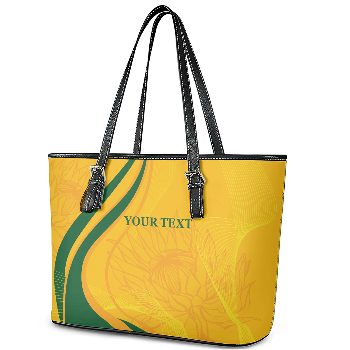 South Africa Cricket World Cup 2024 Leather Tote Bag Proteas Make Champions - Wonder Print Shop