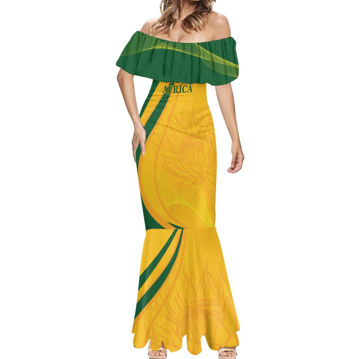 South Africa Cricket World Cup 2024 Mermaid Dress Proteas Make Champions - Wonder Print Shop