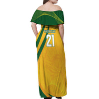 South Africa Cricket World Cup 2024 Off Shoulder Maxi Dress Proteas Make Champions - Wonder Print Shop