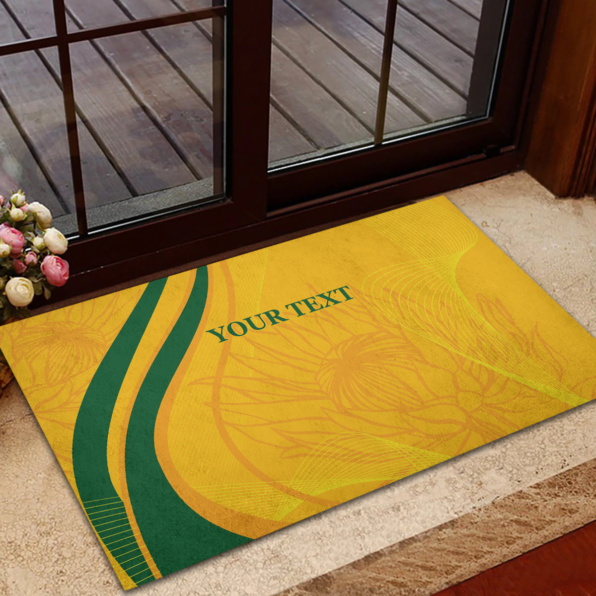 South Africa Cricket World Cup 2024 Rubber Doormat Proteas Make Champions - Wonder Print Shop
