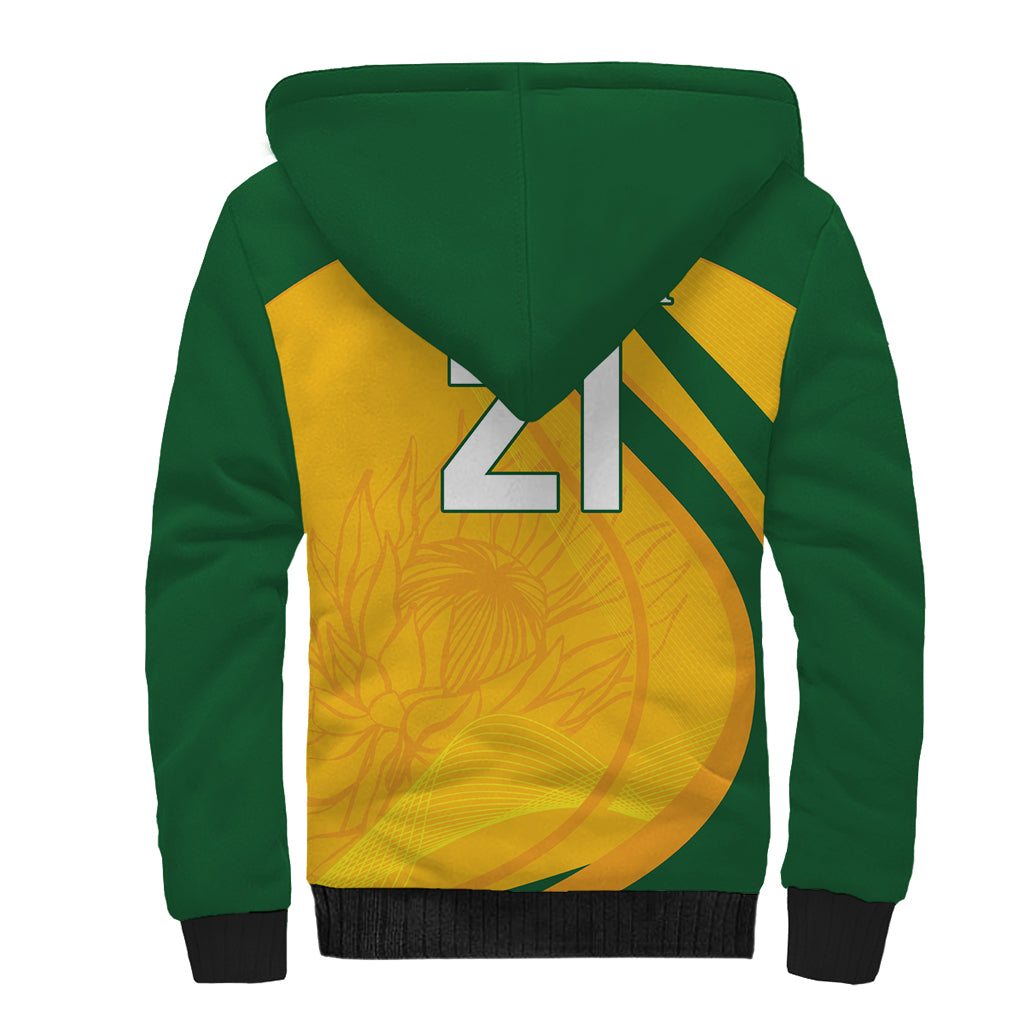 South Africa Cricket World Cup 2024 Sherpa Hoodie Proteas Make Champions - Wonder Print Shop