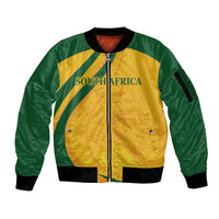 South Africa Cricket World Cup 2024 Sleeve Zip Bomber Jacket Proteas Make Champions - Wonder Print Shop