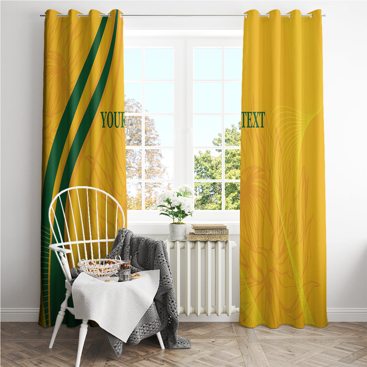 South Africa Cricket World Cup 2024 Window Curtain Proteas Make Champions - Wonder Print Shop