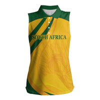South Africa Cricket World Cup 2024 Women Sleeveless Polo Shirt Proteas Make Champions - Wonder Print Shop