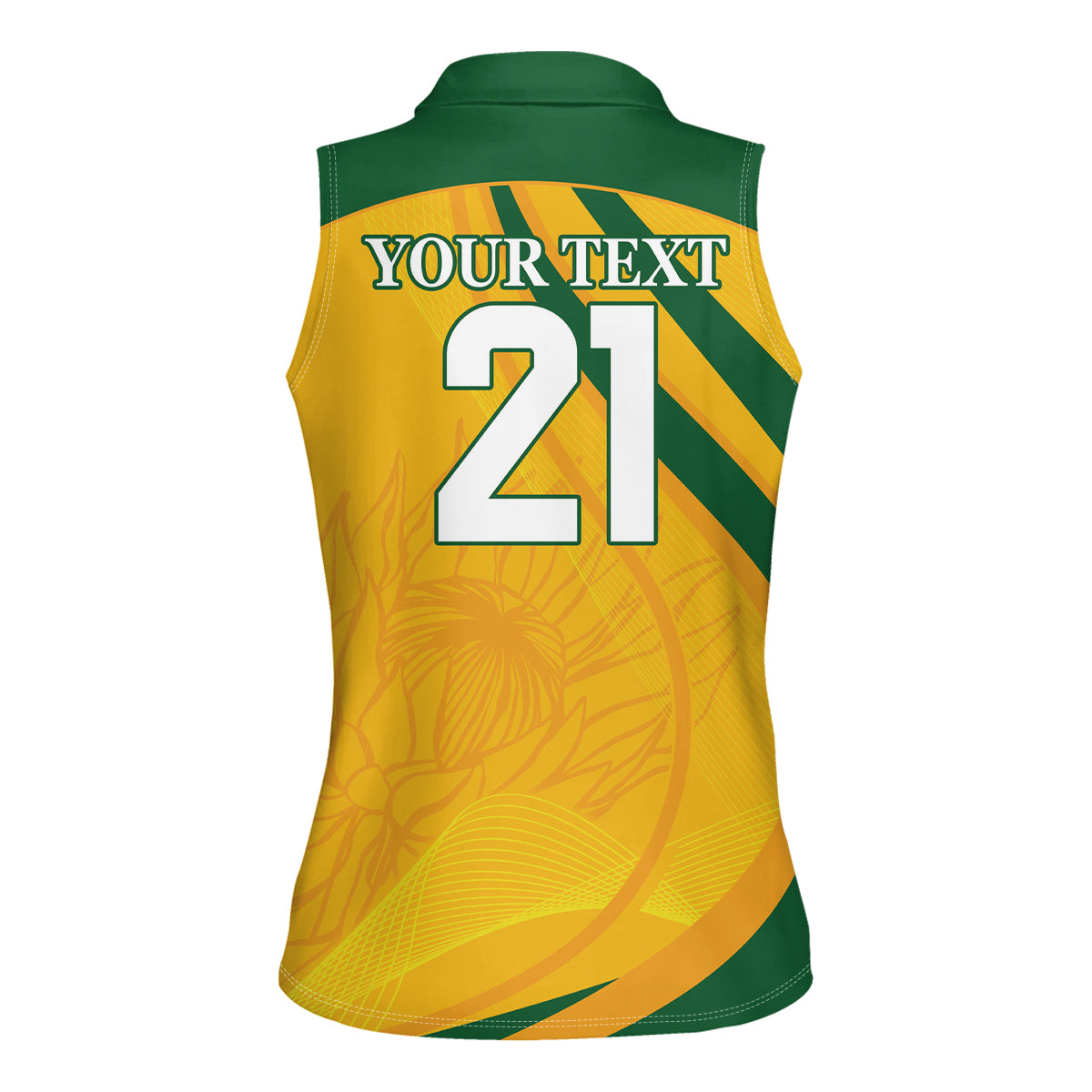 South Africa Cricket World Cup 2024 Women Sleeveless Polo Shirt Proteas Make Champions - Wonder Print Shop