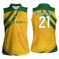 South Africa Cricket World Cup 2024 Women Sleeveless Polo Shirt Proteas Make Champions - Wonder Print Shop
