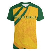 South Africa Cricket World Cup 2024 Women V-Neck T-Shirt Proteas Make Champions - Wonder Print Shop