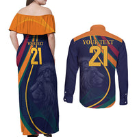 Sri Lanka Cricket World Cup 2024 Couples Matching Off Shoulder Maxi Dress and Long Sleeve Button Shirt Shri Lanka Jathika Crikat Kandayama LT9 - Wonder Print Shop