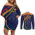 Sri Lanka Cricket World Cup 2024 Couples Matching Off Shoulder Short Dress and Long Sleeve Button Shirt Shri Lanka Jathika Crikat Kandayama LT9 - Wonder Print Shop