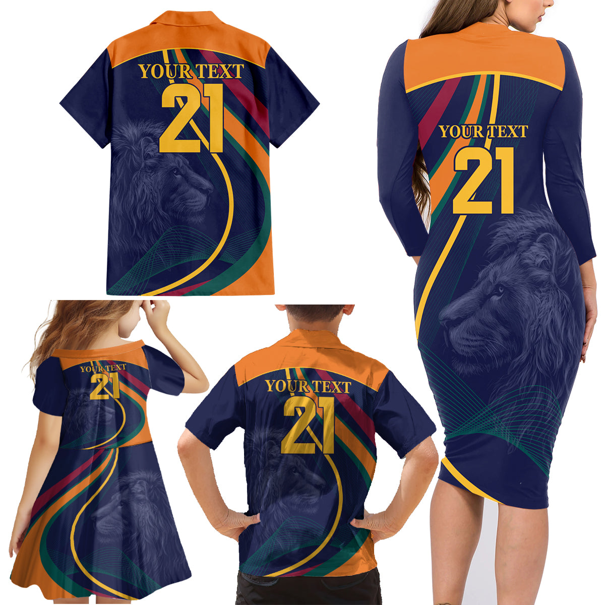Sri Lanka Cricket World Cup 2024 Family Matching Long Sleeve Bodycon Dress and Hawaiian Shirt Shri Lanka Jathika Crikat Kandayama LT9 - Wonder Print Shop