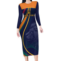 Sri Lanka Cricket World Cup 2024 Family Matching Long Sleeve Bodycon Dress and Hawaiian Shirt Shri Lanka Jathika Crikat Kandayama LT9 - Wonder Print Shop