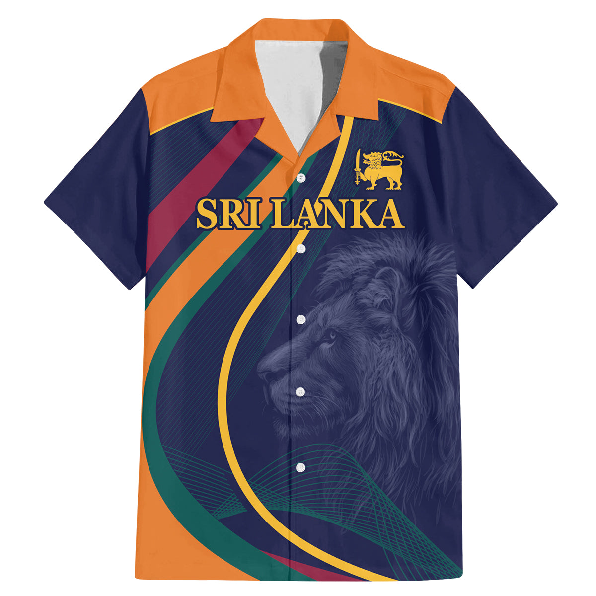 Sri Lanka Cricket World Cup 2024 Family Matching Mermaid Dress and Hawaiian Shirt Shri Lanka Jathika Crikat Kandayama LT9 - Wonder Print Shop