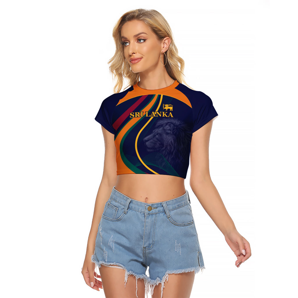 Sri Lanka Cricket World Cup 2024 Raglan Cropped T Shirt Shri Lanka Jathika Crikat Kandayama - Wonder Print Shop
