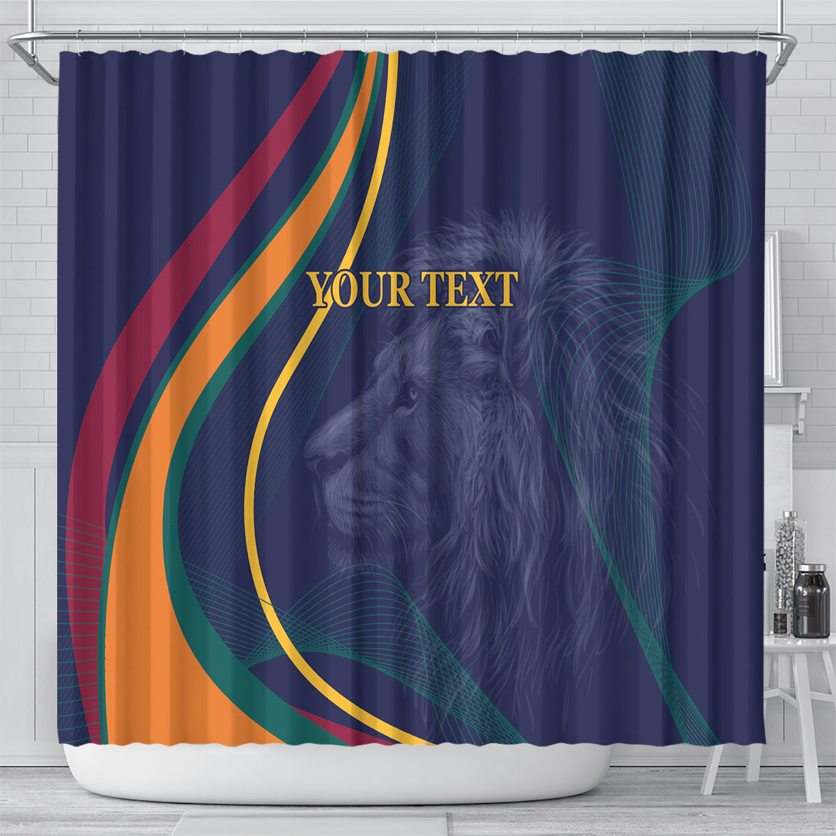 Sri Lanka Cricket World Cup 2024 Shower Curtain Shri Lanka Jathika Crikat Kandayama