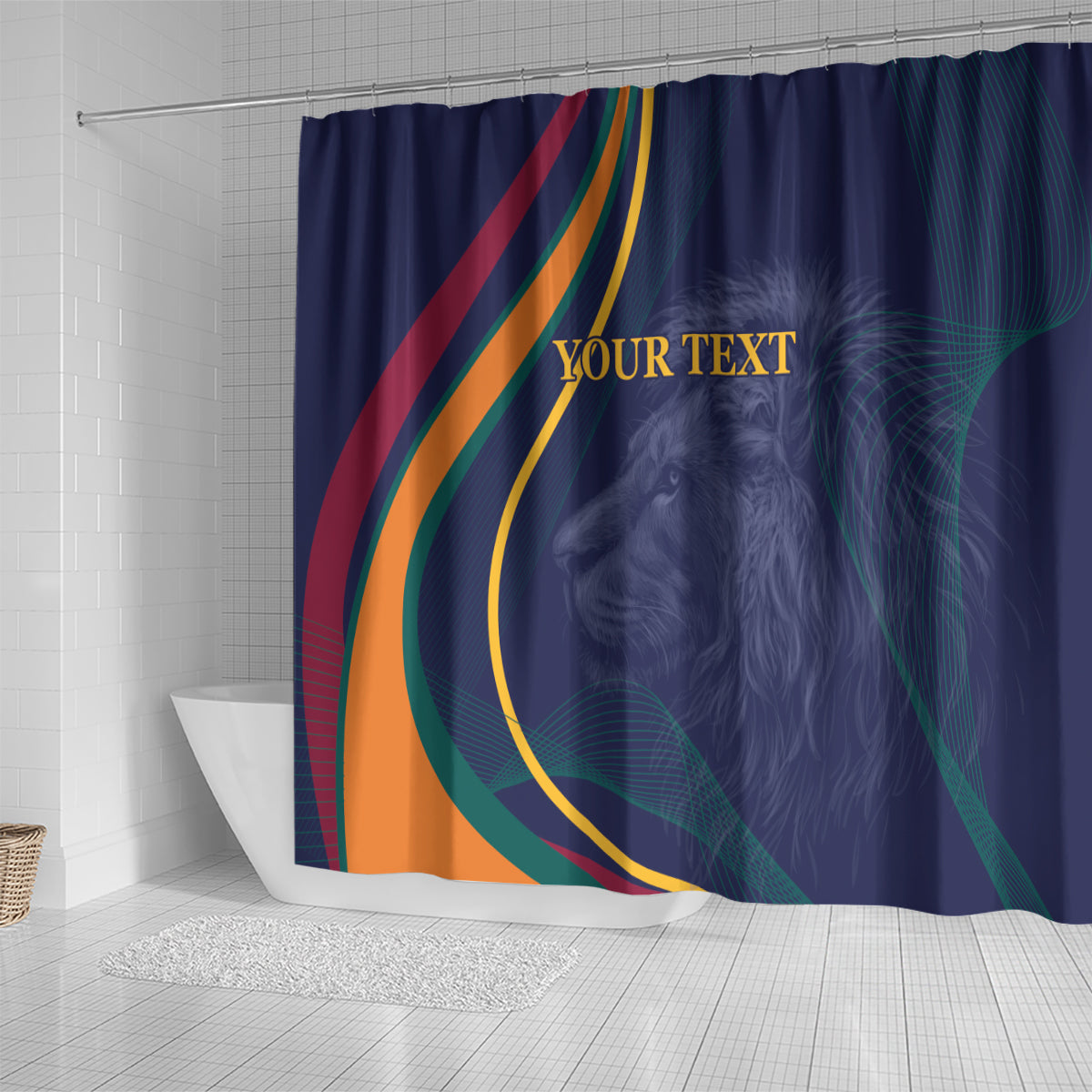Sri Lanka Cricket World Cup 2024 Shower Curtain Shri Lanka Jathika Crikat Kandayama