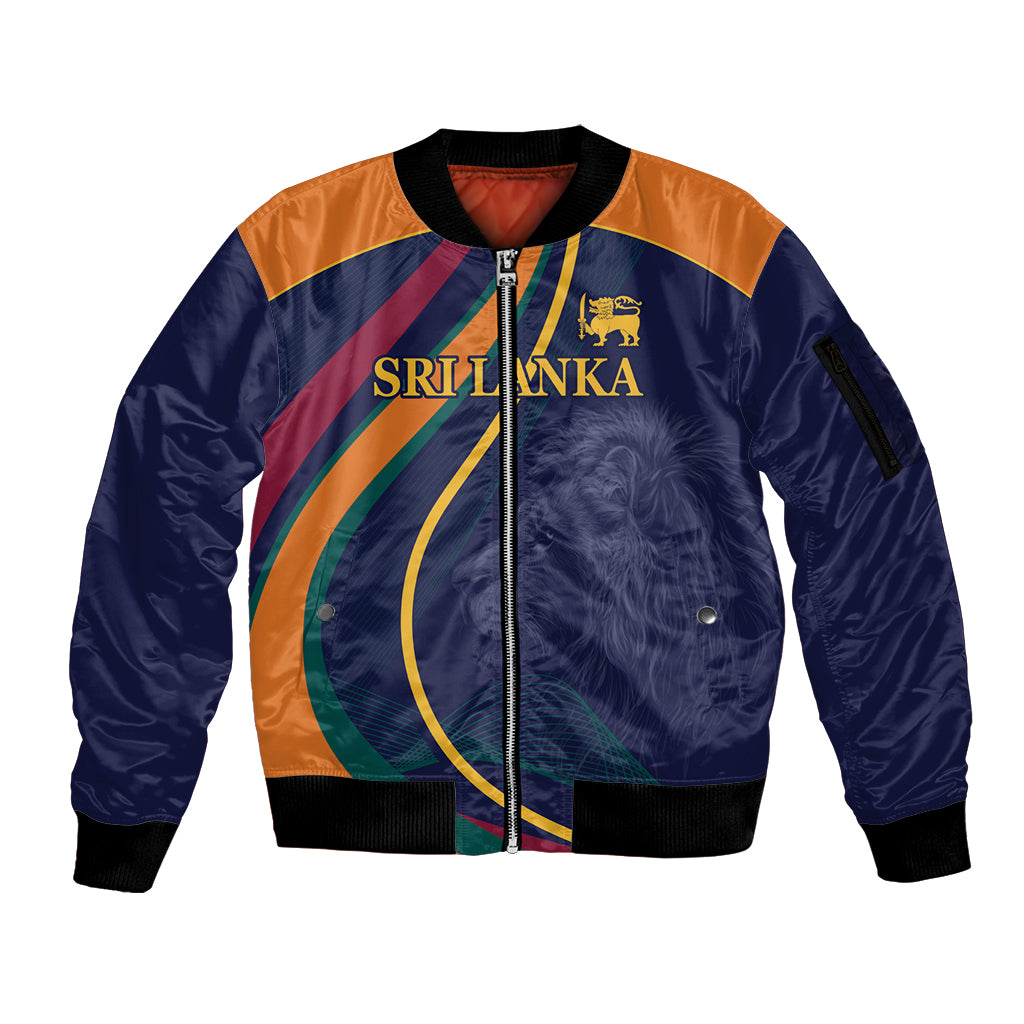 Sri Lanka Cricket World Cup 2024 Sleeve Zip Bomber Jacket Shri Lanka Jathika Crikat Kandayama - Wonder Print Shop