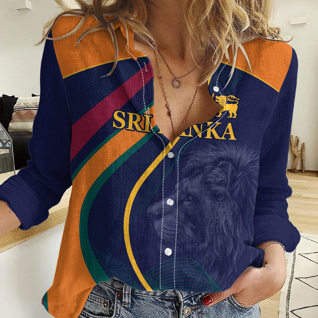 Sri Lanka Cricket World Cup 2024 Women Casual Shirt Shri Lanka Jathika Crikat Kandayama - Wonder Print Shop