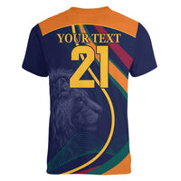 Sri Lanka Cricket World Cup 2024 Women V-Neck T-Shirt Shri Lanka Jathika Crikat Kandayama - Wonder Print Shop