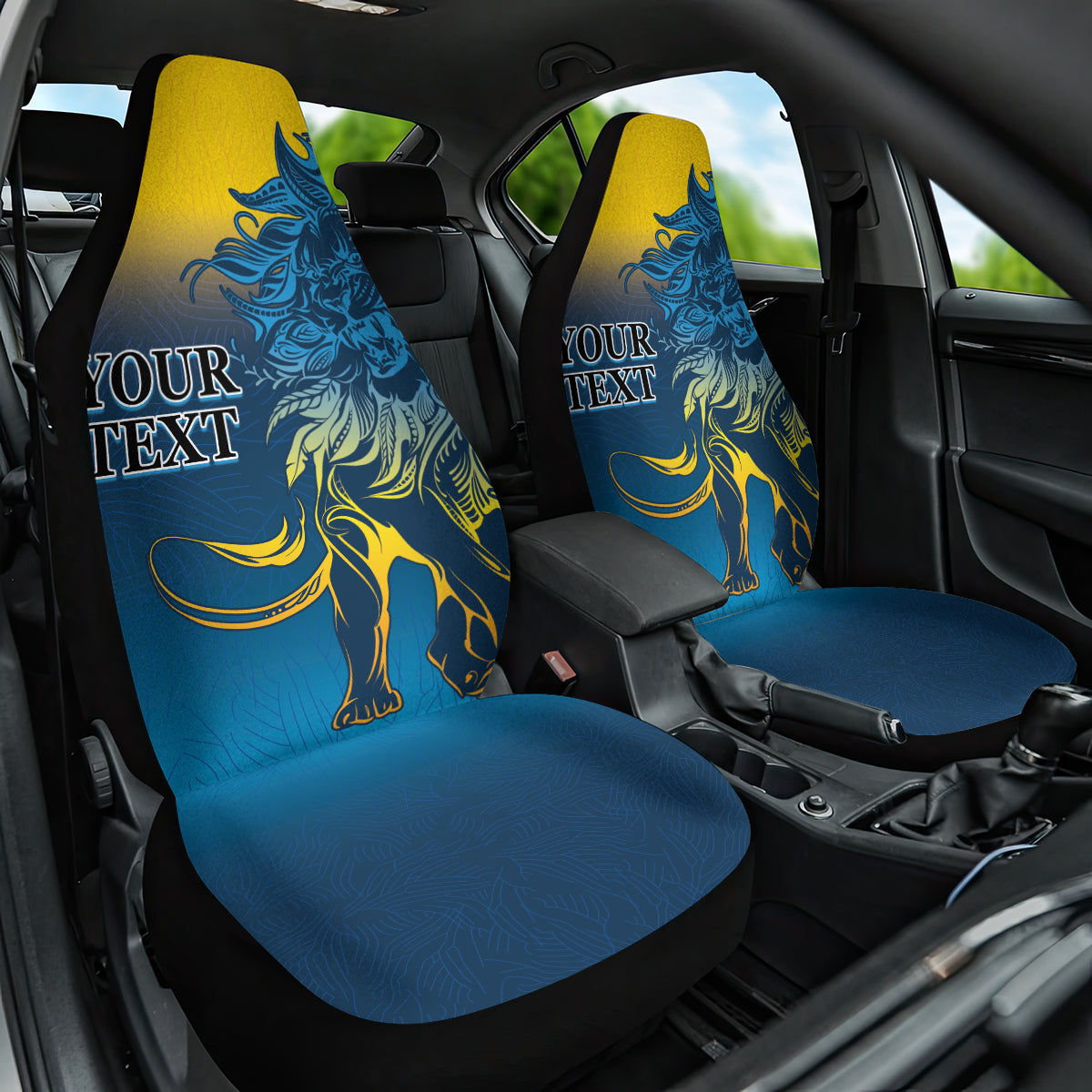 Sri Lanka Car Seat Cover With Lions Version