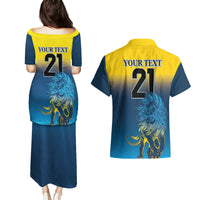 Sri Lanka Couples Matching Puletasi and Hawaiian Shirt With Lions Version LT9 - Wonder Print Shop