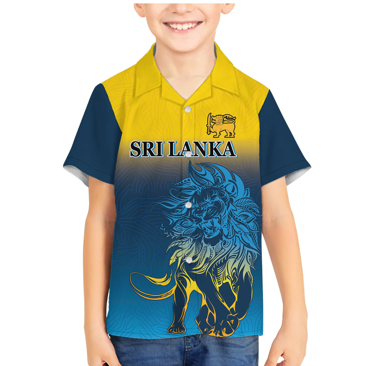 Sri Lanka Family Matching Mermaid Dress and Hawaiian Shirt With Lions Version LT9 - Wonder Print Shop