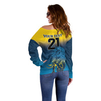Sri Lanka Off Shoulder Sweater With Lions Version - Wonder Print Shop