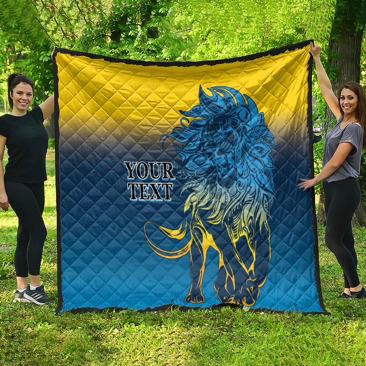 Sri Lanka Quilt With Lions Version - Wonder Print Shop