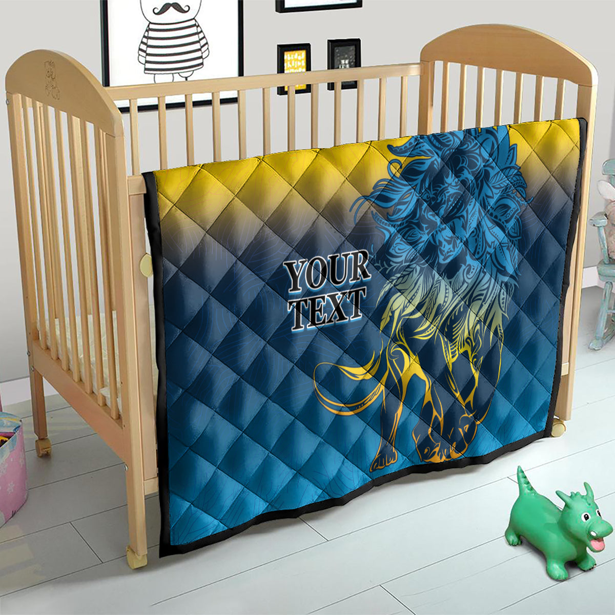 Sri Lanka Quilt With Lions Version - Wonder Print Shop