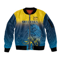 Sri Lanka Sleeve Zip Bomber Jacket With Lions Version - Wonder Print Shop