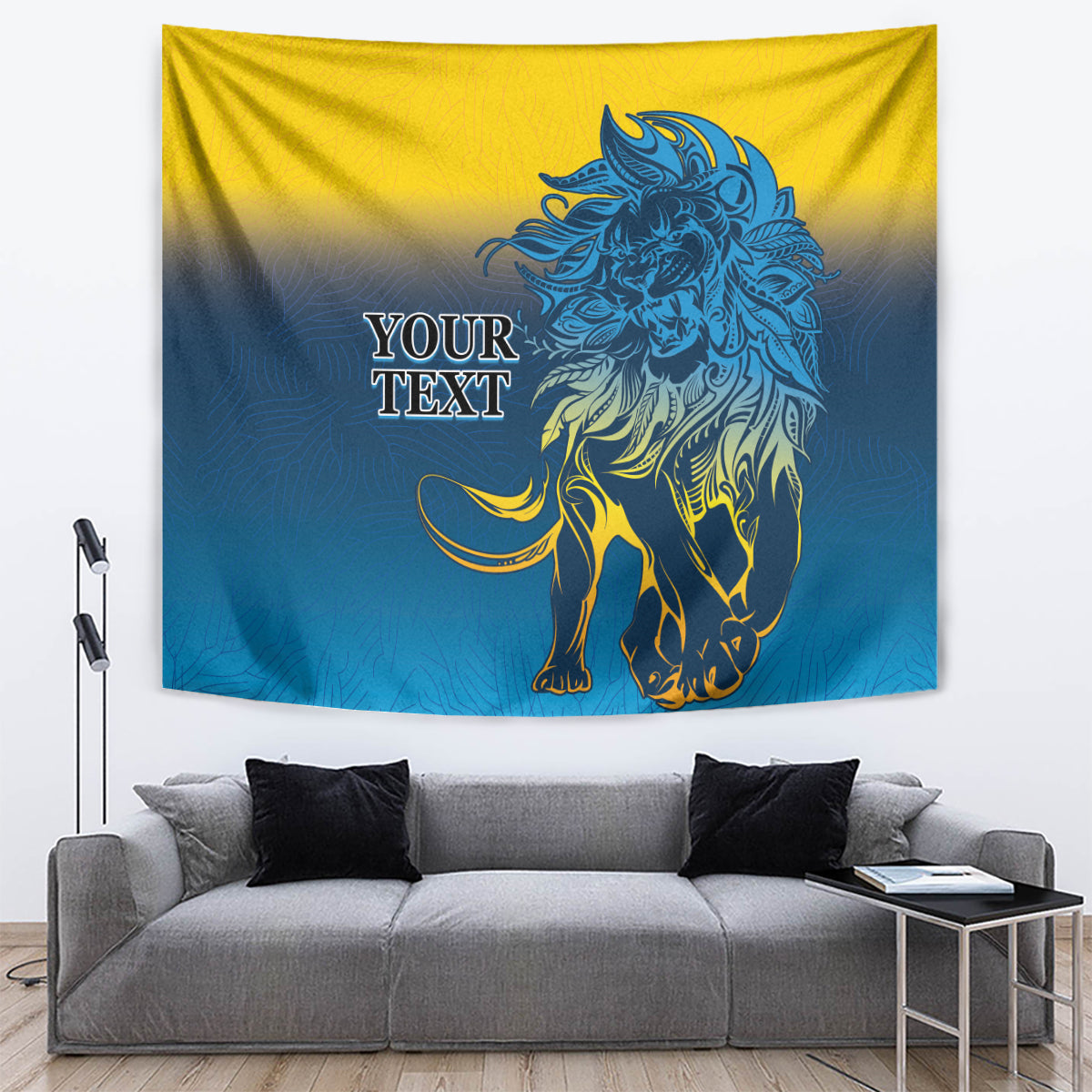 Sri Lanka Tapestry With Lions Version - Wonder Print Shop