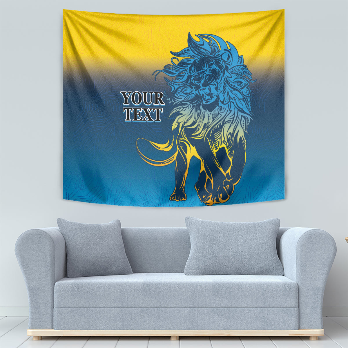 Sri Lanka Tapestry With Lions Version - Wonder Print Shop