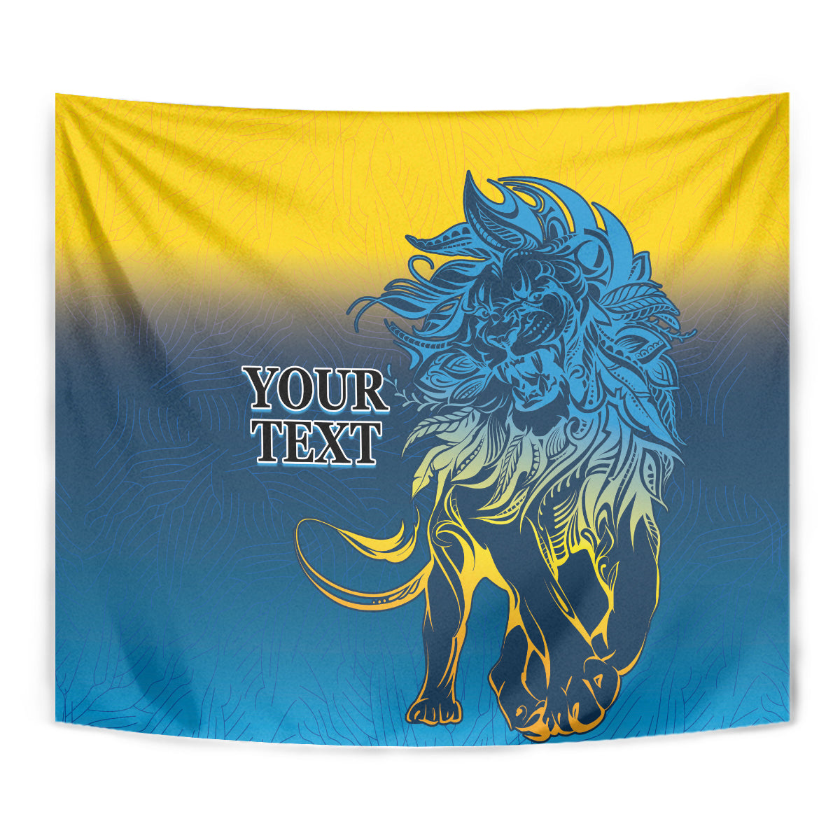 Sri Lanka Tapestry With Lions Version - Wonder Print Shop