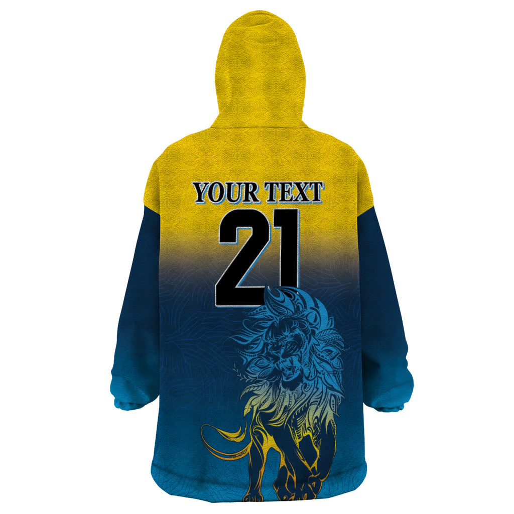 Sri Lanka Wearable Blanket Hoodie With Lions Version - Wonder Print Shop