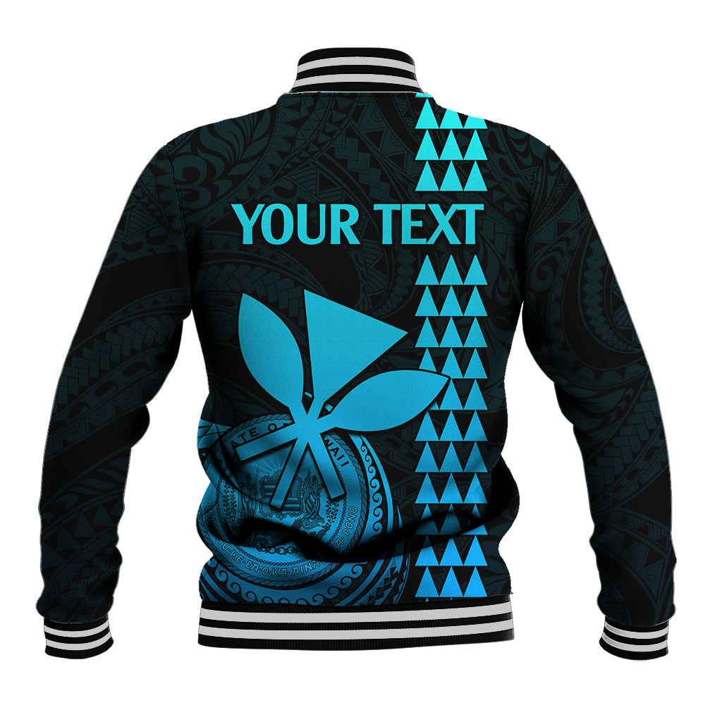 Custom Hawaii Baseball Jacket King Kamehameha - Aqua LT9 - Wonder Print Shop