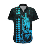 Custom Hawaii Hawaiian Shirt King Kamehameha - Aqua - Wonder Print Shop