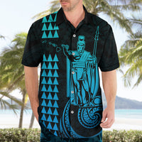 Custom Hawaii Hawaiian Shirt King Kamehameha - Aqua - Wonder Print Shop