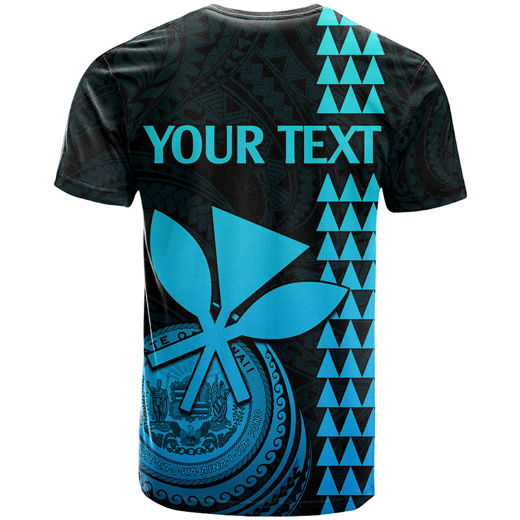 Custom Hawaii T Shirt King Kamehameha - Aqua - Wonder Print Shop