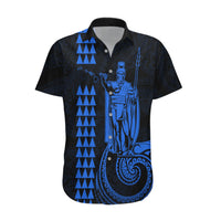 Custom Hawaii Hawaiian Shirt King Kamehameha - Blue - Wonder Print Shop