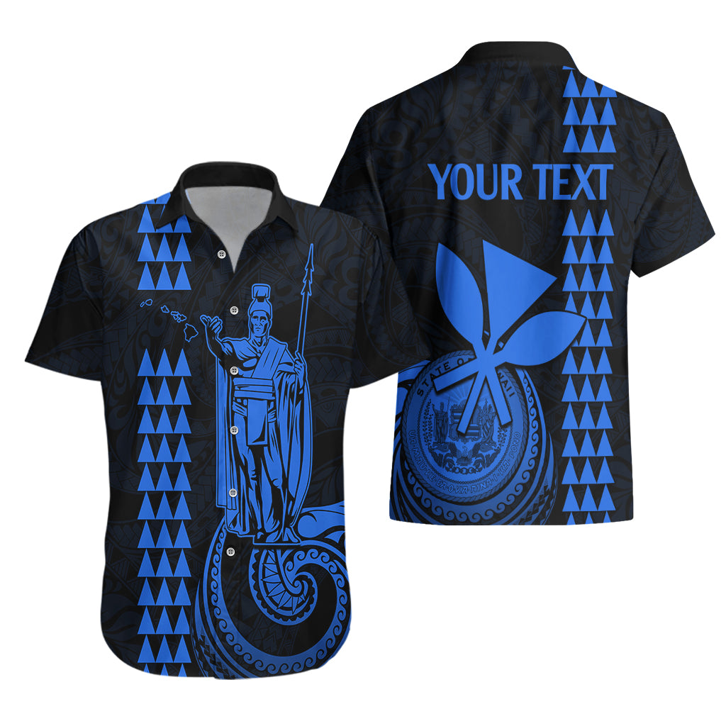 Custom Hawaii Hawaiian Shirt King Kamehameha - Blue - Wonder Print Shop