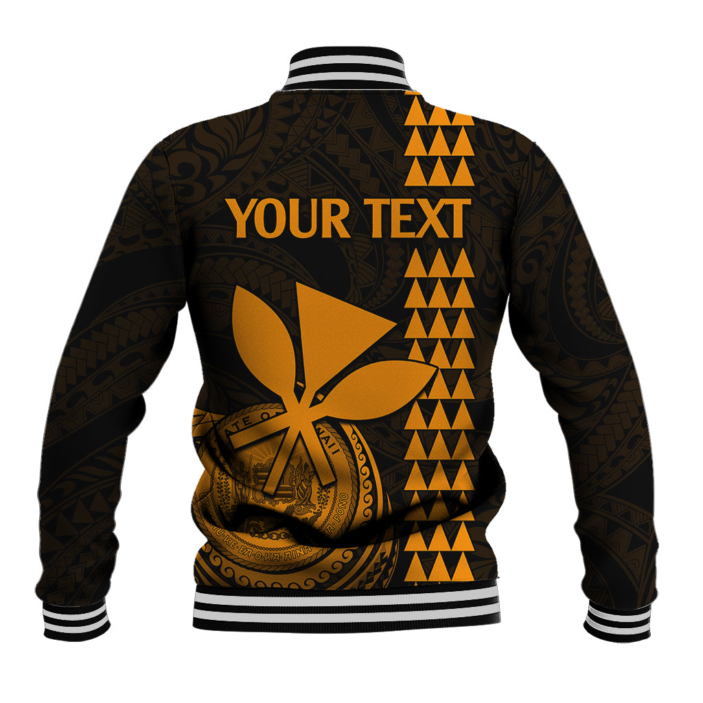 Custom Hawaii Baseball Jacket King Kamehameha - Gold LT9 - Wonder Print Shop
