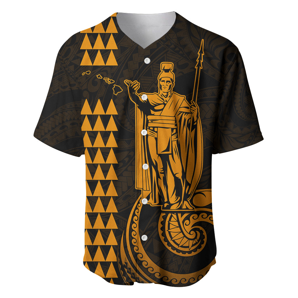 Custom Hawaii Baseball Jersey King Kamehameha - Gold LT9 - Wonder Print Shop